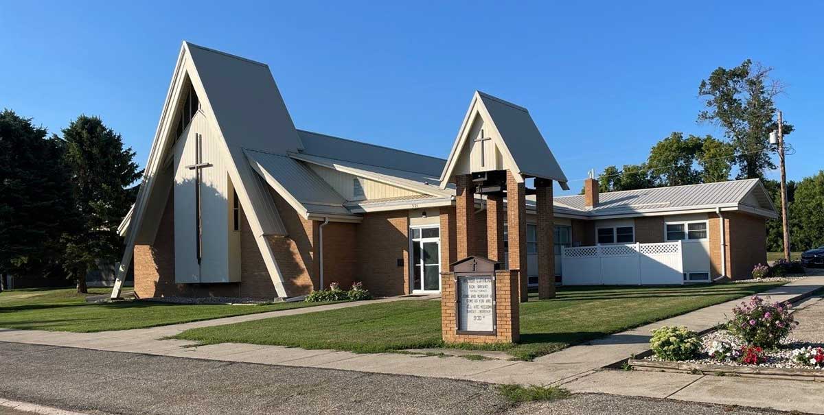 Church exterior on a sunny day